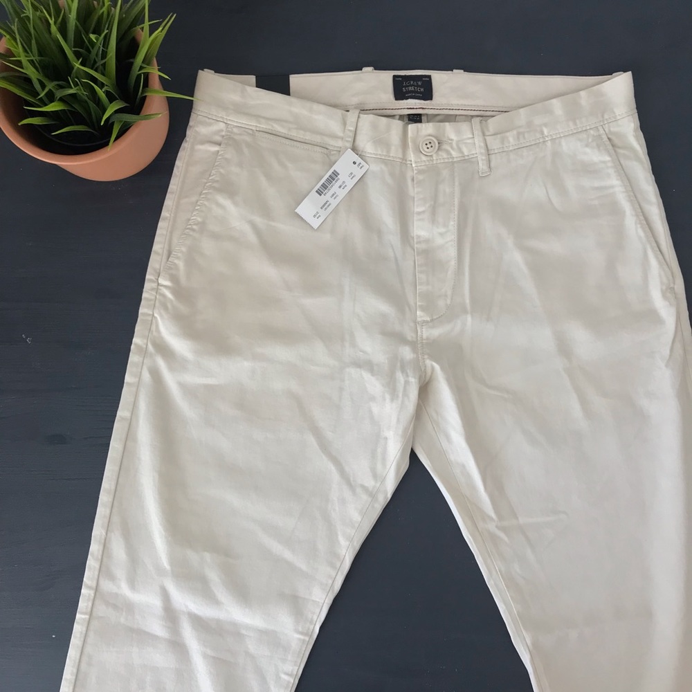 NWT J. Crew Men’s 484 White Khaki Chino 31 32